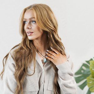 Chrysocolla Pendant Necklace for Communication, Wisdom, and Calmness